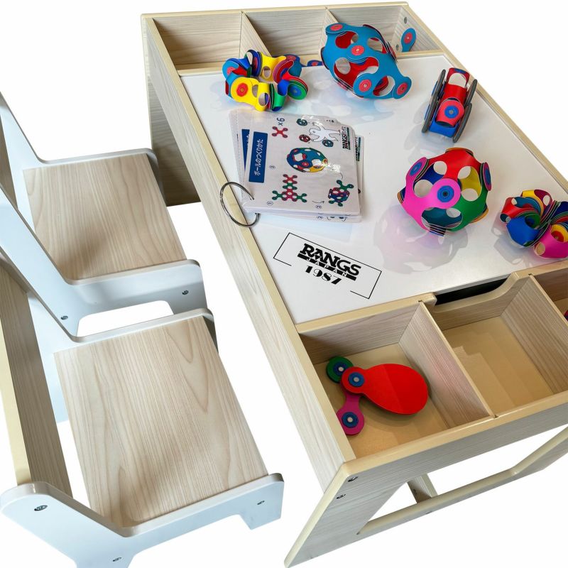 ラングスキッズテーブル&チェア2脚セット（お客様ご自身で組み立て